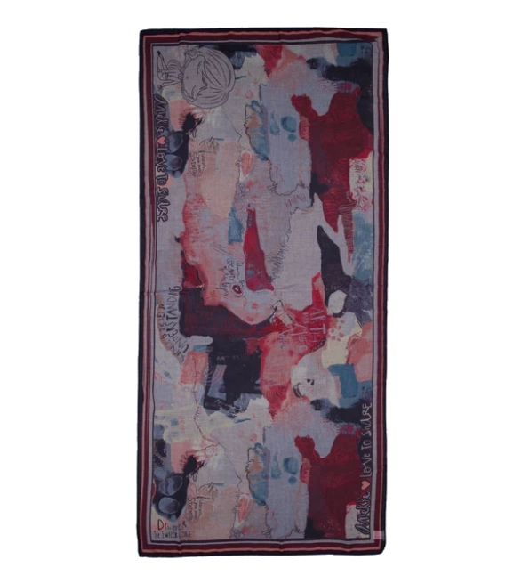 Anekke Core szal duży z nadrukiem