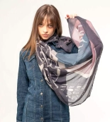 Anekke Heartbeat duży szal z nadrukiem