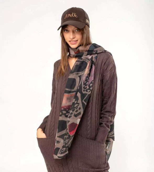 Anekke Imaginary szal duży z nadrukiem