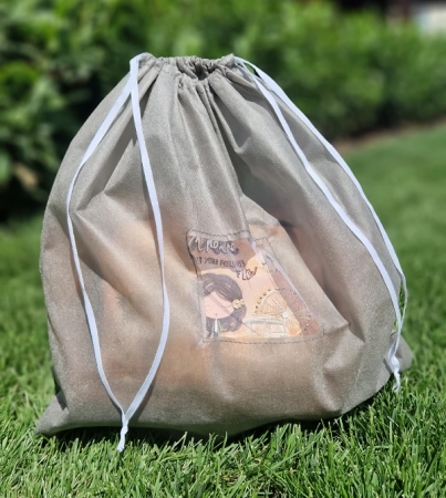 Woreczek ochronny do przechowywania torebki ze ściągaczem 35x35 cm szary