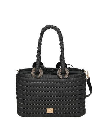 Nobo czarny koszyk pleciony