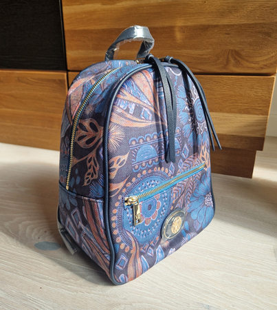 Ynot lekki aksamitny plecak z artystycznym wzorem