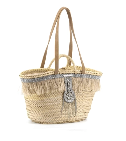 Simosastre koszyk ręcznie pleciony z ozdobami