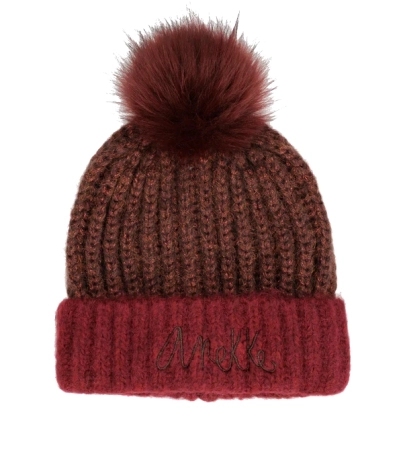 Anekke czapka zimowa bordowa z pomponem
