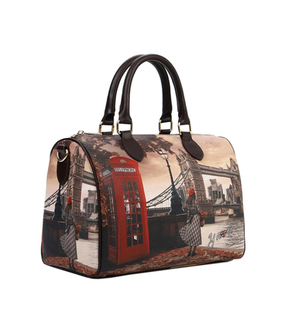 Ynot torebka kuferek z nadrukiem Londynu