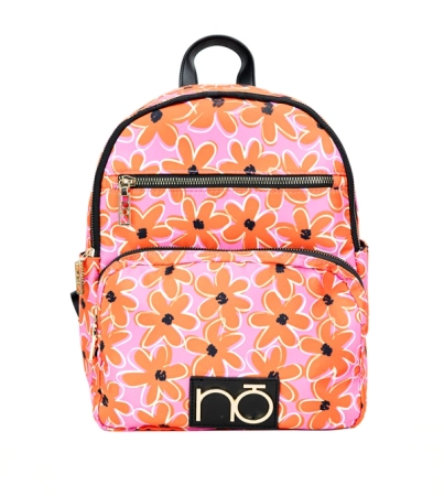 Kolorowy lekki plecak Nobo z motywem kwiatowym