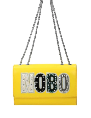 Nobo żółta torebka na ramię z cekinową aplikacją 