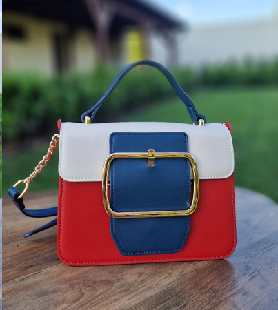 Menbur torebka średnia klasyczna trzykolorowa