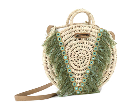 Simosastre okrągły ręcznie pleciony mały koszyk 