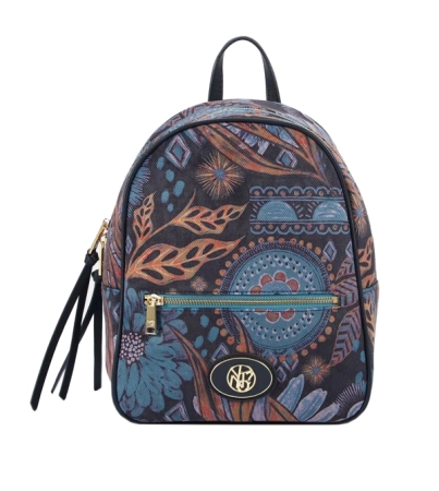 Ynot lekki aksamitny plecak z artystycznym wzorem