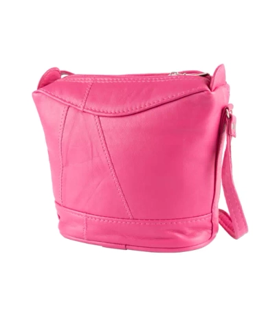 Milskór Sikorka skórzana różowa listonoszka