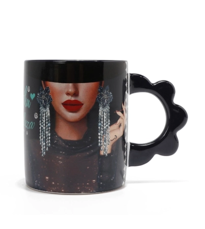 Kubek czarny z kamionki Nicole Lee