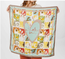 Anekke Muse szal kolorowy kwadratowy