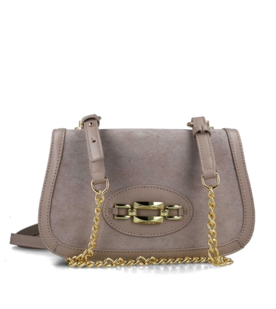 Menbur torebka z dwoma paskami klasyczna beżowa