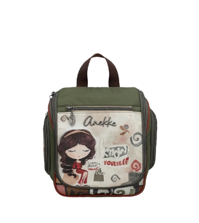 Anekke Muse kosmetyczka tekstylna z uchwytem i kieszonkami